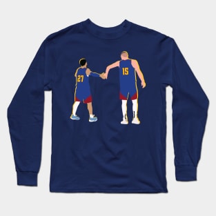 N. Jokic 15 & J. Murray 27 Denver Nuggets Duo Long Sleeve T-Shirt